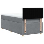 vidaXL Sommier à lattes de lit avec matelas gris clair 80x200 cm tissu