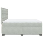 vidaXL Sommier à lattes de lit et matelas Gris clair 200x200cm Velours
