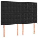 vidaXL Sommier à lattes de lit avec matelas Noir 140x190 cm Velours