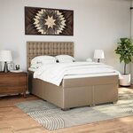 vidaXL Sommier à lattes de lit avec matelas Cappuccino 140x190 cm