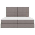 vidaXL Lit de Rangement Taupe 180 x 200 cm Cuir synthétique