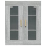 vidaXL Armoire murale suspendue Sonoma gris 69 5x34x90 cm