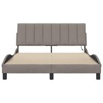 vidaXL Cadre de lit sans matelas Hanko taupe 140x200 cm tissu