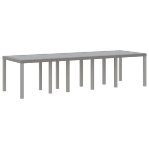 vidaXL Table de Jardin Gris clair 300 x 100 x 73 cm polyrotin