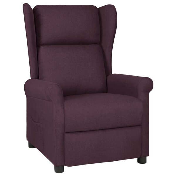 vidaXL Fauteuil inclinable Violet Tissu