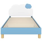 vidaXL Cadre de lit pour enfants avec tête de lit Bleu 80 x 200 cm PU