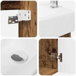 vidaXL Meuble de salle de bain avec robinet Bois ancien