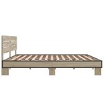 vidaXL Cadre de lit sans matelas chêne sonoma 200x200 cm