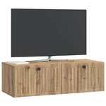 vidaXL Meuble TV mural Montage mural Chêne artisanal 98 x 41 x 30 cm