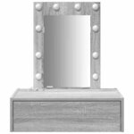 vidaXL Table de Toilette Gris 60 x 40 x 70 cm Bois d'ingénierie