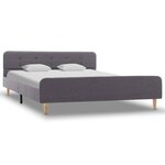 vidaXL Cadre de lit Gris clair Tissu 160 x 200 cm