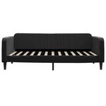 vidaXL Lit de jour avec gigogne et tiroirs sans matelas noir 100x200cm