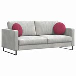 vidaXL Coussins de siège 2 Pièces Bordeaux Ø 40 x 13 cm Velours