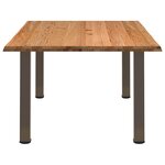 vidaXL Table à manger marron clair bois de chêne massif rectangulaire