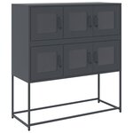 vidaXL Buffet anthracite 100 5x39x107 cm acier laminé à froid