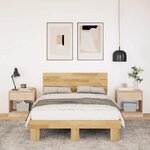 vidaXL Cadre de lit avec tête de lit sans matelas 120x200 cm
