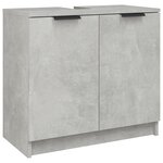 vidaXL Ensemble d'armoires de salle de bain 3 Pièces gris béton