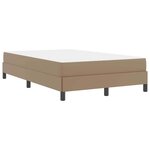 vidaXL Cadre de lit avec matelas Cappuccino 120 x 190 cm tissu