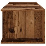 vidaXL Meuble TV avec lumières LED vieux bois bois d'ingénierie