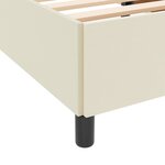 vidaXL Cadre de lit avec matelas Crème 100 x 200 cm Faux cuir