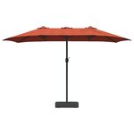 vidaXL Parasol de jardin Couleur terre cuite 385 x 209 x 244 cm tissu