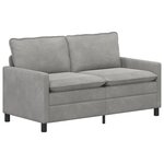 vidaXL Ensemble de Canapés 2 Pièces Gris clair Velours