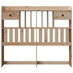 vidaXL Tête de lit avec rangement 135 cm bois massif de pin
