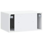 vidaXL Meuble TV mural Blanc 59 5 x 41 x 30 cm Bois d'ingénierie