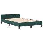 vidaXL Lit à ressorts avec tête de lit Vert foncé 120 x 200 cm Velours