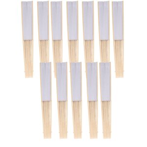 12 éventails en papier à customiser 21 cm