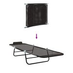 vidaXL Chaise longue pliante 2 Pièces Noir 182 x 55 x 85 5 cm Textilène