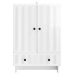vidaXL Buffet Blanc Brillant 66 x 34 5 x 95 cm Bois d’ingénierie