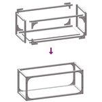 vidaXL Portant de bois chauffage anthracite 25x25x60 cm