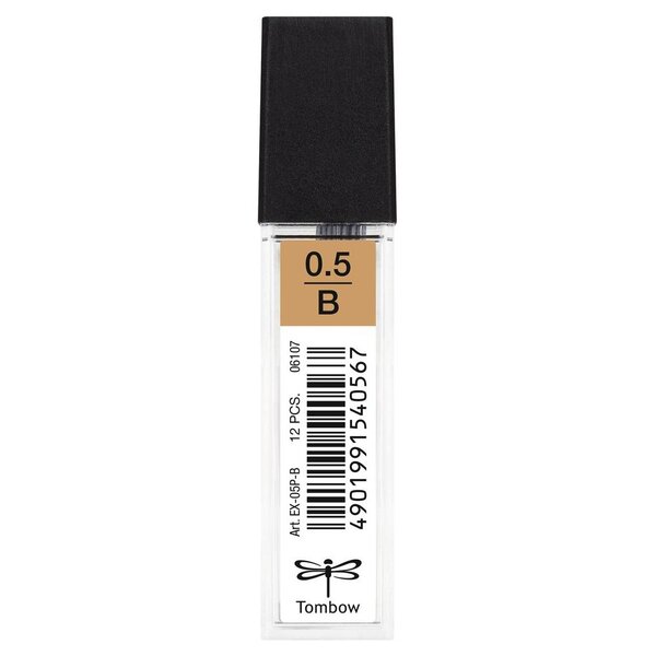 Etui de 12 Mines pour porte-mine pointe calibrée 0 5 mm dureté B TOMBOW