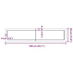 vidaXL Étagère murale marron clair bois chêne massif traité
