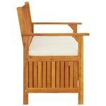 vidaXL Banc de rangement de jardin Bois d'acacia solide 120x63x84 cm