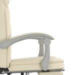 vidaXL Fauteuil inclinable de bureau Crème Similicuir
