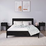 vidaXL Tables de chevet 2 Pièces Noir 79 5x38x65 5 cm Bois de pin massif