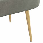 vidaXL Banc rembourré avec dossier Gris clair 110 x 60 x 76 cm