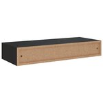 vidaXL Étagères à tiroirs murales 2 Pièces Noir 60x23 5x10 cm MDF