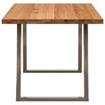 vidaXL Table à manger marron clair bois de chêne massif rectangulaire