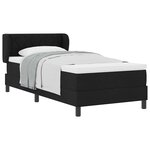 vidaXL Lit à ressorts avec matelas Noir 90 x 200 cm tissu
