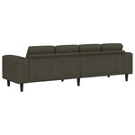 vidaXL Ensemble de Canapés Vert armée Cuir suédé faux