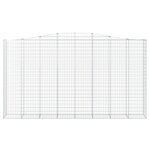 vidaXL Paniers à gabions arqués 9 Pièces 400x50x220/240 cm Fer galvanisé