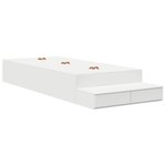 vidaXL Cadre de lit avec rangement Blanc 80 cm Bois d'ingénierie