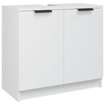 vidaXL Meubles de salle de bain 5 Pièces Blanc Bois d'ingénierie