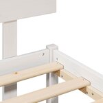 vidaXL Cadre de lit Blanc 140 x 200 cm Bois de pin massif