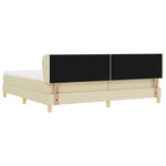 vidaXL Lit à Ressorts avec Matelas Crème 90x200 cm Tissu Crème