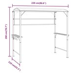 vidaXL Belvédère avec toit 220x110x200 cm Crème