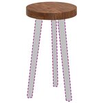 vidaXL Plateau de table Marron Clair Ø 30 x 4 cm Bois de chêne massif